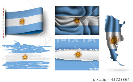 set of argentina flags collection isolated set of argentina flags collection isolated 43728364