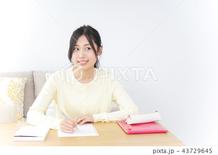 勉強をする学生 勉強をする学生 43729645
