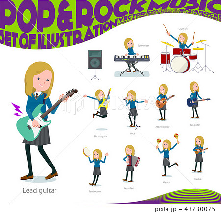 flat type school girl White_pop music 43730075