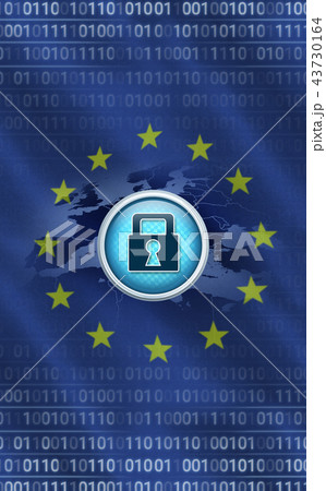 European union flag with safety concept European union flag with safety concept 43730164