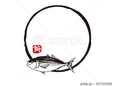 ぶり　水彩画 43733090