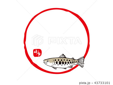 山女　やまめ　水彩画 43733101