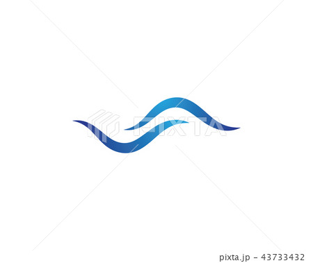 Water wave icon vector 43733432