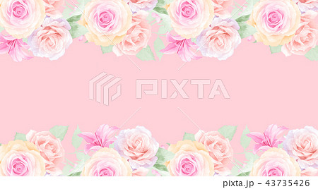 透明水彩 水彩画 薔薇 43735426