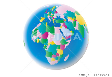 地球ヨーロッパ青カラフル 地球ヨーロッパ青カラフル 43735923