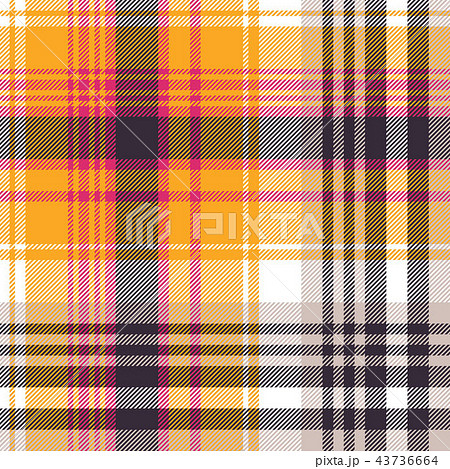 Orange plaid seamless pattern 43736664