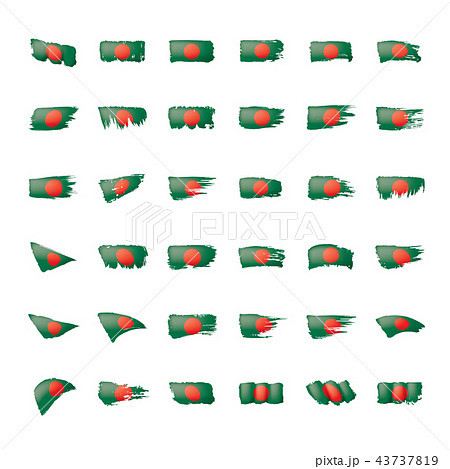 Bangladesh flag, vector illustration on a white background 43737819