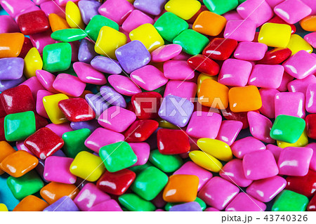 chewing gum of different colors. background  43740326