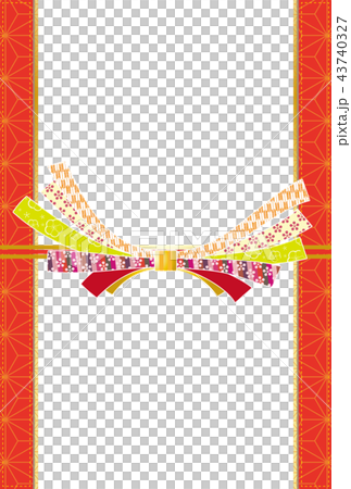 熨斗 束ね熨斗 ポストカード 和柄 43740327