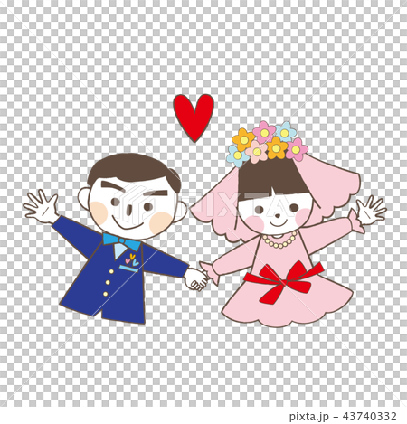 握手的新娘和新郎 43740332