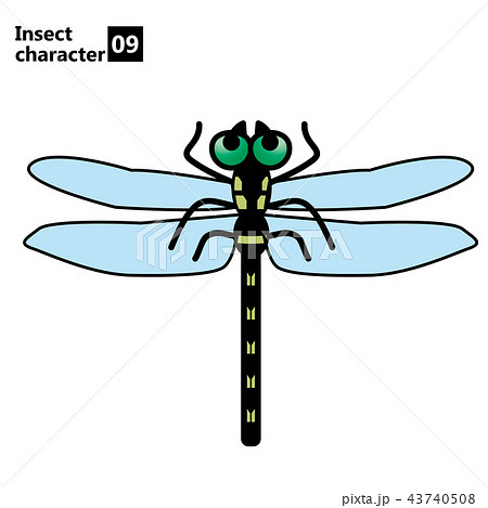擬人化した昆虫のイラスト トンボ Insect Character Dragonflyのイラスト素材
