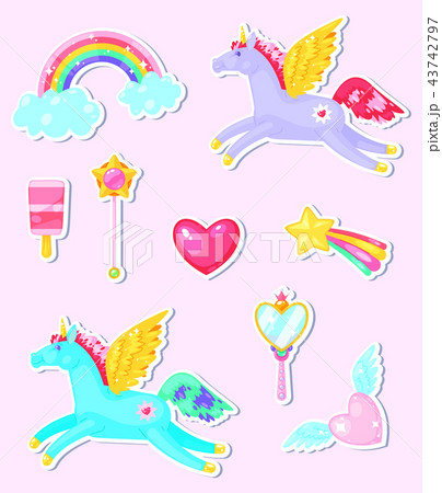 Cute stickers set 43742797