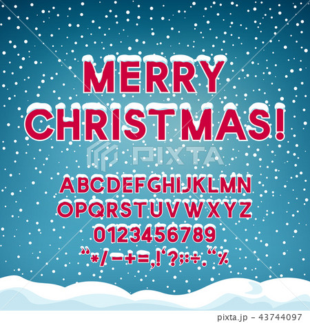 Festive Winter Background with Alphabet 43744097