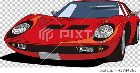 赤いスポーツカーのイラスト素材
