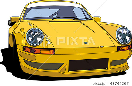 Yellow German Car Stock Illustration