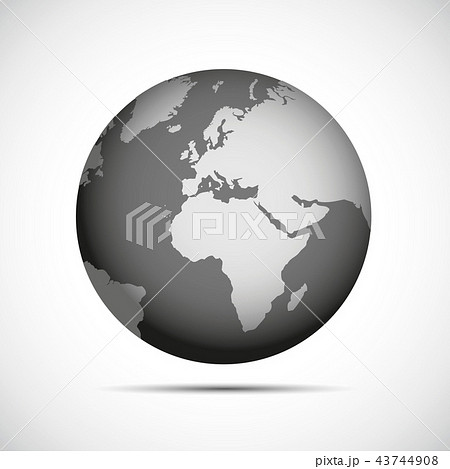 grey planet earth icon flat design grey planet earth icon flat design 43744908