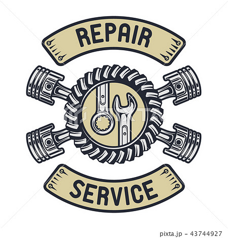 Repair service emblem. 43744927