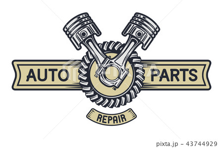 Repair service emblem, signboard. Repair service emblem, signboard. 43744929
