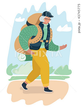 Elderly female tourist. Travel and tourism. 43745775