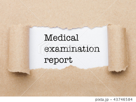 Medical Examination Report text behind paper Medical Examination Report text behind paper 43746584