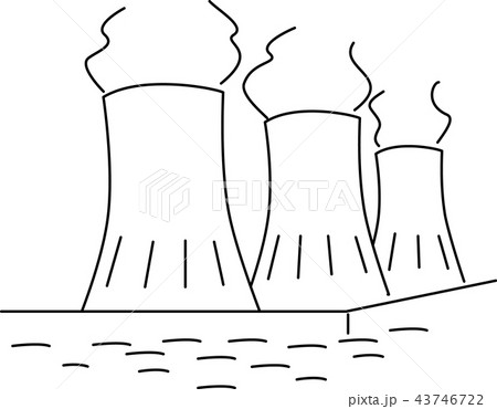 発電所イラストのイラスト素材