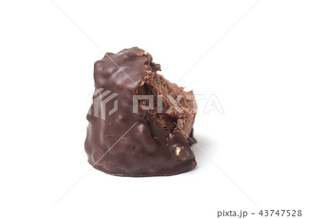 broken milk chocolate in shaped rock  43747528