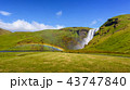 Skogafoss waterfall with rainbow, Iceland 43747840