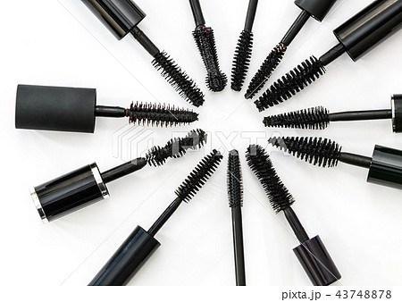 collection of a mascara brushes on white 43748878
