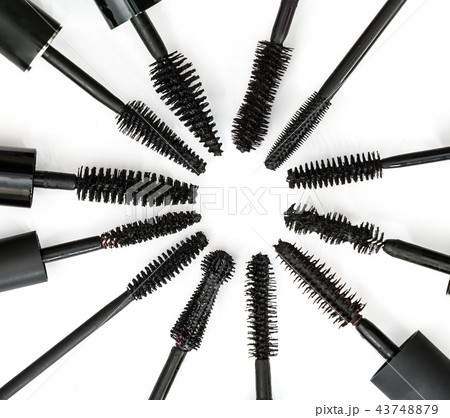 collection of a mascara brushes on white 43748879