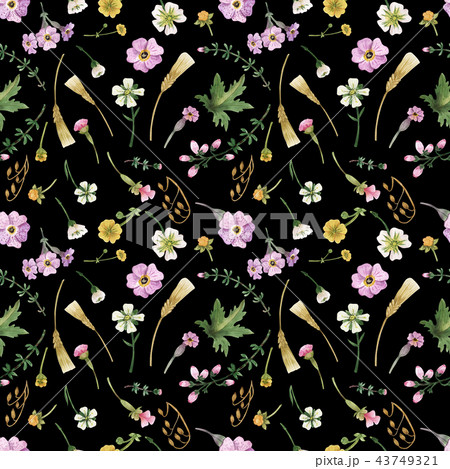 Watercolor wild plants of Scotland 43749321