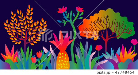 Fantasy exotic forest. 43749454
