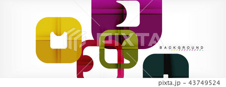 Square geometric background, multicolored template for business or technology presentation or web Square geometric background, multicolored template for business or technology presentation or web 43749524
