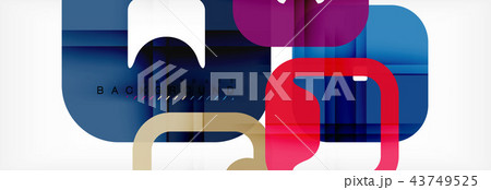 Square geometric background, multicolored template for business or technology presentation or web 43749525
