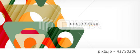 Geometric background, circles and triangles shapes banner. Illustration for business brochure or Geometric background, circles and triangles shapes banner. Illustration for business brochure or 43750206