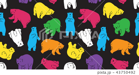 bear seamless pattern polar bear vector teddy 43750492