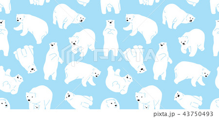 bear seamless pattern polar bear vector cartoon 43750493