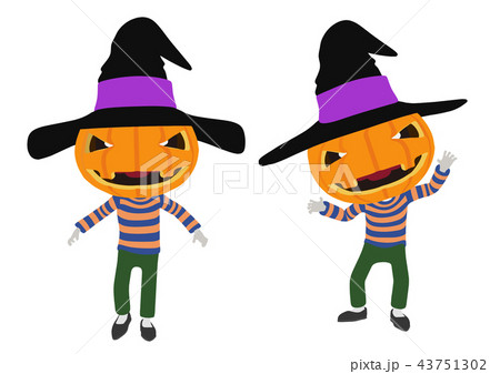 ハロウィン カボチャ ジャックオーランタン ハロウィン カボチャ ジャックオーランタン 43751302