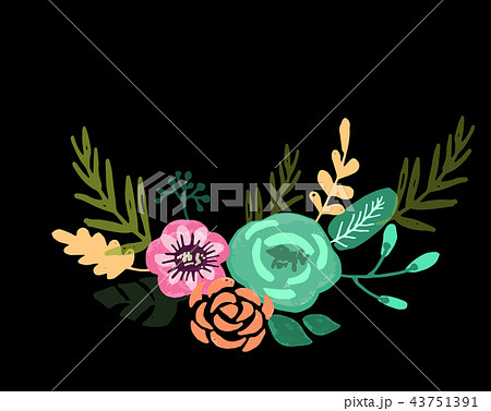 Set of floral bouquet isolated on white background Set of floral bouquet isolated on white background 43751391
