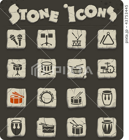 rhythm instruments icon set 43753445