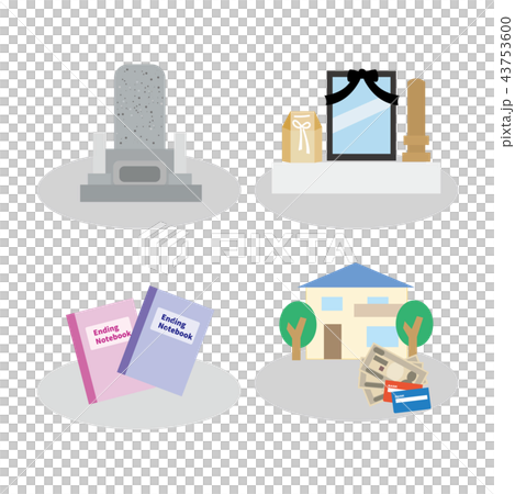 End of Life Real Estate Graveyard Funeral Supplies Ending Note Set 43753600