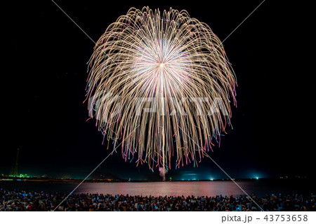 福井県　三国花火大会　最大の二尺玉 43753658
