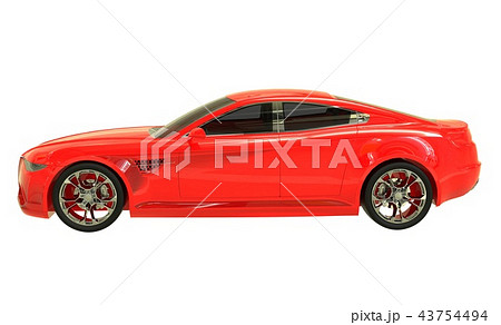 Concept car 3d illustration isolated on white background 43754494
