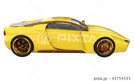 Concept car 3d illustration isolated on white background 43754535