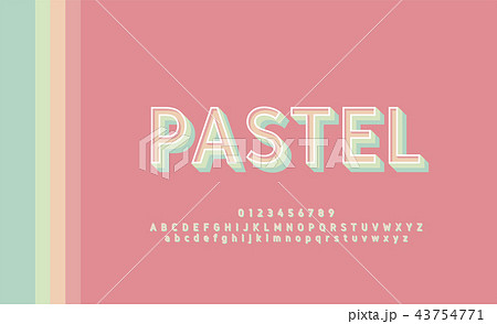Typography Retro Classic Stylish Pastel Color Font Typography Retro Classic Stylish Pastel Color Font 43754771