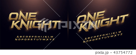 sport modern alphabet gold fonts. technology sport modern alphabet gold fonts. technology 43754772