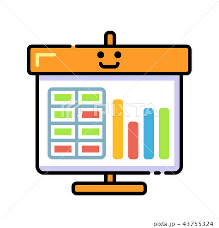 Presentation Lineal Color Icon 43755324