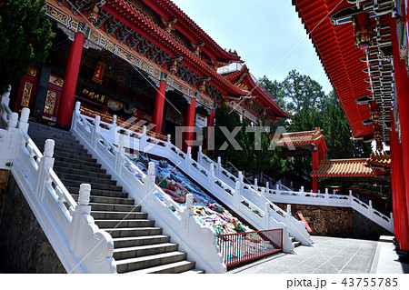 台湾 日月潭文武廟の「大成殿」と「九頭の龍」の彫刻 43755785