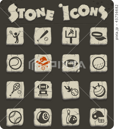 sport stone icon set 43756682