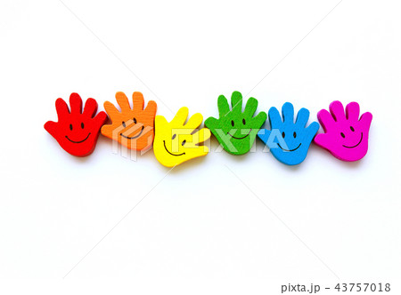 smiling palm of rainbow colors, symbol of LGBT smiling palm of rainbow colors, symbol of LGBT 43757018
