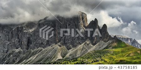 Storm clouds over the summit of mountains Storm clouds over the summit of mountains 43758185